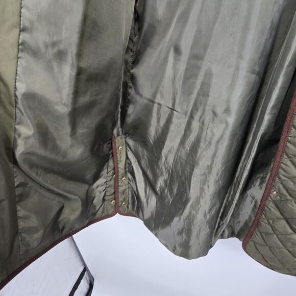 Lauren Ralph Lauren LRL Quilted Barn Coat Women's LG Green Chore Jacket Corduroy - Picture 13 of 16